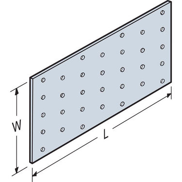Simpson Strong-Tie 7 in. H X 0.04 in. W X 3.1 in. L Galvanized Steel Tie Plate