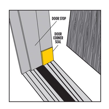 M-D Building Products Brown Foam/Vinyl Corner Weatherseals For Doors 2 in. L X 1.63 in.