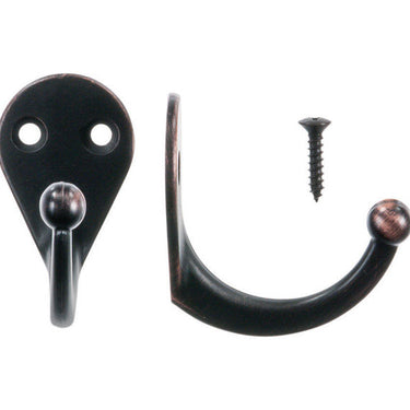Ace 1-9/16 in. L Oil Rubbed Bronze Brown Metal Small Garment Hook 2 pk