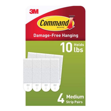 3M Command White Medium Picture Hanging Strips 10 lb 4 pk