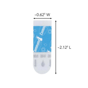 3M Command Small Foam Refill Strips 1.813 in. L 16 pk