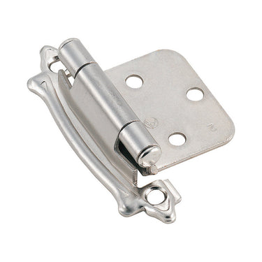 Amerock 1-3/4 in. W X 2-64/79 in. L Sterling Nickel Silver Steel Self-Closing Hinge 2 pk
