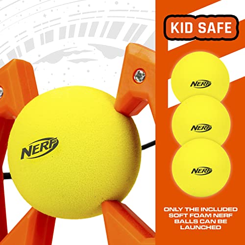 Load image into Gallery viewer, NERF Slingshot Challenge - Kids Slingshot Bowling Game Set - Toy Slingshot Target Game for Kids - Foam Ball Slingshot + NERF Balls Included - Fun Kids
