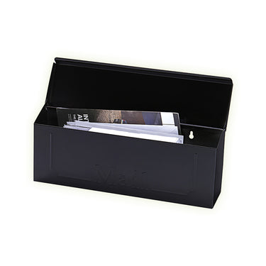 Architectural Mailboxes Townhouse Classic Galvanized Steel Wall Mount Black Mailbox