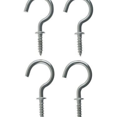 Ace Small Silver Stainless Steel 3/4 in. L Hook 10 lb 4 pk