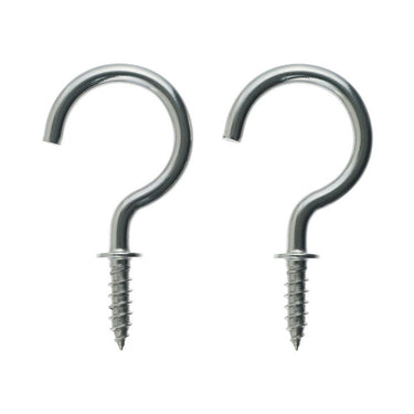 Ace Medium Silver Stainless Steel 1-1/2 in. L Hook 30 lb 2 pk