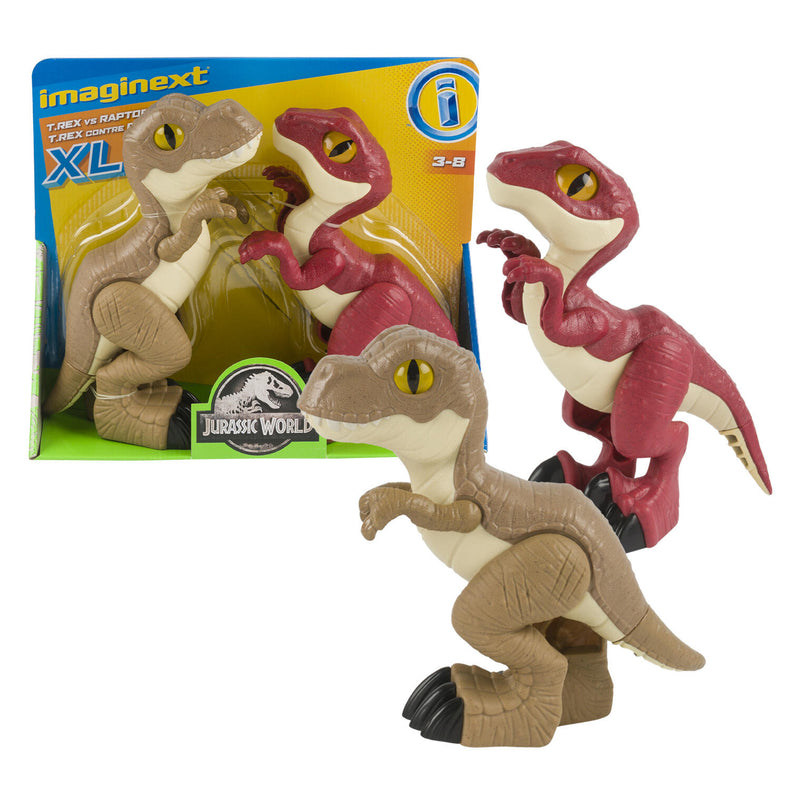 Load image into Gallery viewer, Imaginext Jurassic World T-Rex and Raptor Playset
