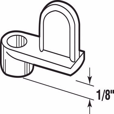 Prime-Line Mill White Aluminum Screen Clip For 1/8 12 pk