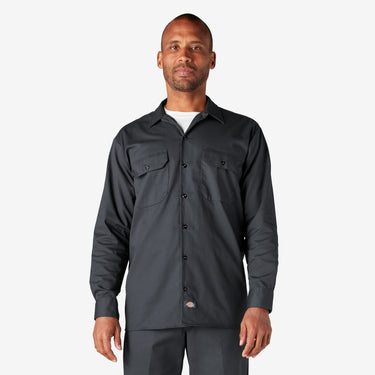 Dickies Long Sleeve Work Shirt (Charcoal Gray) Size XXL