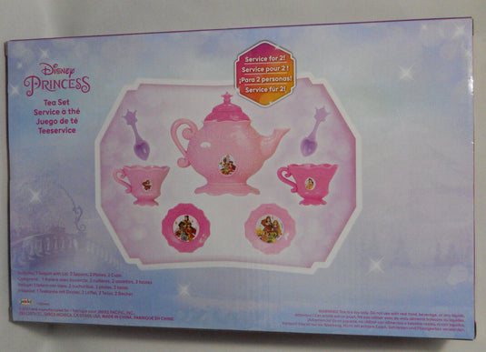Disney Princess Tea Set 8 Piece Service Set for 2 Pretend Play