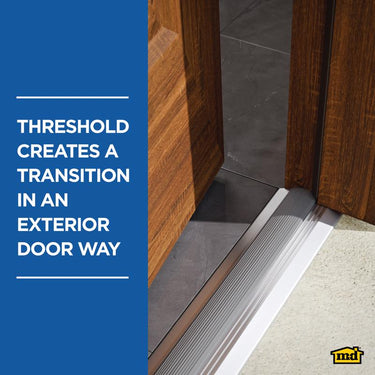 M-D Building Products 0.75 in. H X 3.75 in. W X 36 in. L Aluminum Deluxe Low Threshold Silver