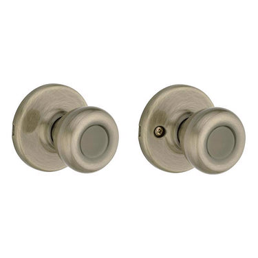 Kwikset Tylo Antique Brass Passage Door Knob