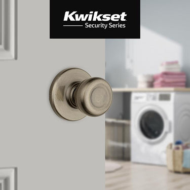 Kwikset Tylo Antique Brass Passage Door Knob
