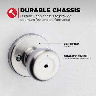 Kwikset Tylo Satin Chrome Privacy Knob