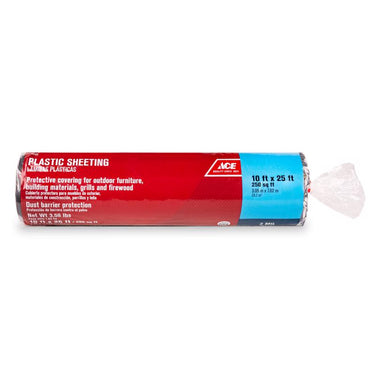 Ace Plastic Sheeting 3 mil X 10 ft. W X 25 ft. L Polyethylene Black 1 pk