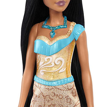 Disney Princess Pocahontas 11 Inch Fashion Doll with Black Hair Brown Eyes & Necklace Accessory