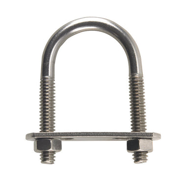 Hampton 1/4 in. X 1-1/8 in. W X 2 in. L Coarse Stainless Steel U-Bolt