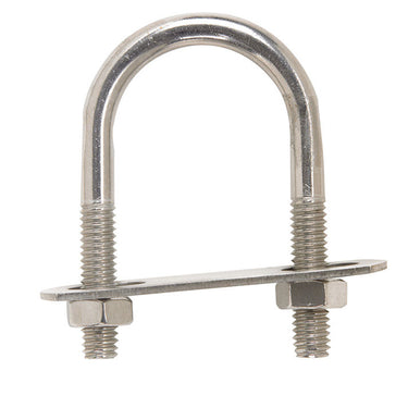 Hampton 5/16 in. X 1-3/8 in. W X 2-1/2 in. L Coarse Zinc-Plated Stainless Steel U-Bolt