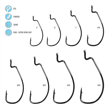 Gamakatsu Worm, Extra Wide Gap (EWG) Size 3/0