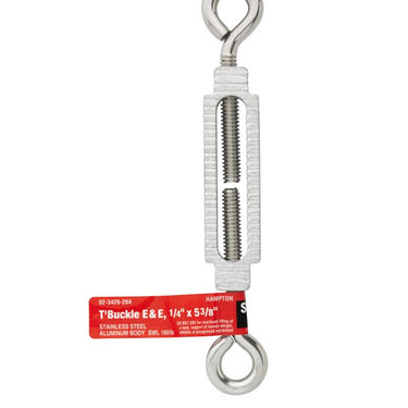 Hampton Zinc-Plated Stainless Steel 0.207 in. D Turnbuckle 160 lb 5-3/8 in. L