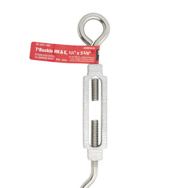 Hampton Zinc-Plated Stainless Steel 0.207 in. D Turnbuckle 160 lb 5-3/8 in. L