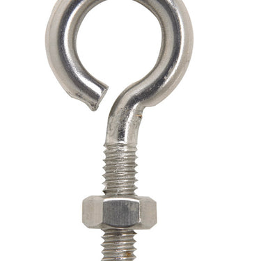 Hampton 1/4 in. X 2 in. L Stainless Stainless Steel Eyebolt with Nut Nut Included