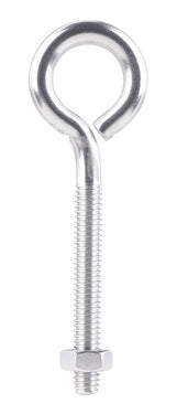 Hampton 5/16 in. X 4 in. L Stainless Stainless Steel Eyebolt with Nut Nut Included