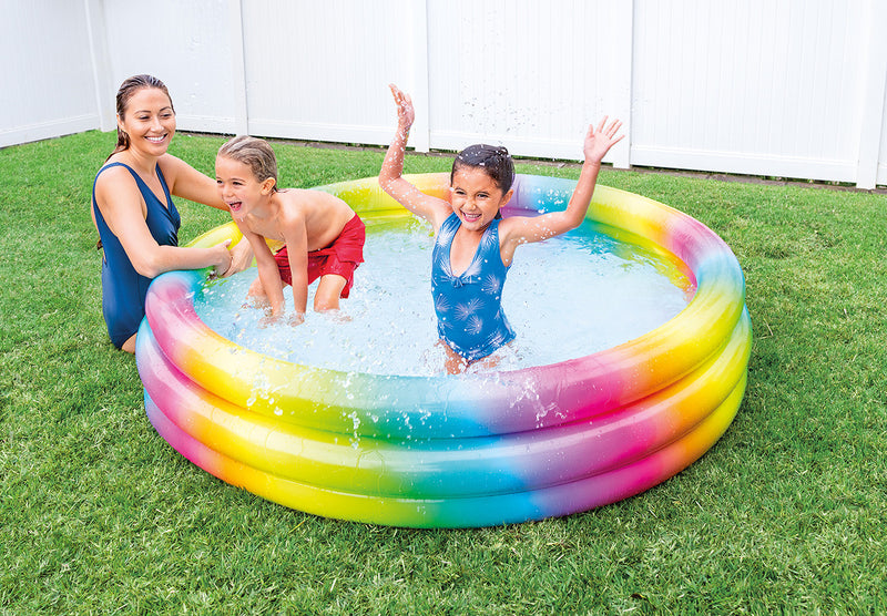 Load image into Gallery viewer, Intex Rainbow Ombre Inflatable Pool - 66&quot; x 15&quot;
