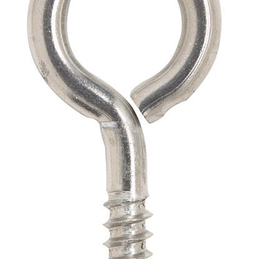 Hampton 9/32 in. D X 2-5/16 in. L Polished Stainless Steel Screw Eye 120 lb. cap. 1 pk