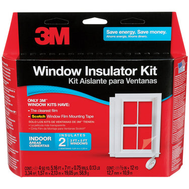 3M Clear Indoor Window Film Insulator Kit 60 in. W X 36 in. L