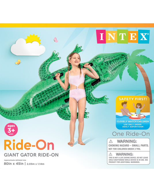 Intex Giant Gator Ride-On Inflatable Pool Float