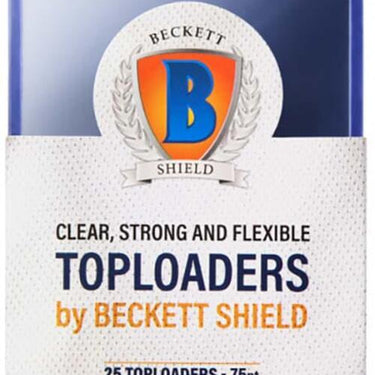 Beckett Shield Standard Size Card 75PT Toploader (25 Pack) - Beckett Shield
