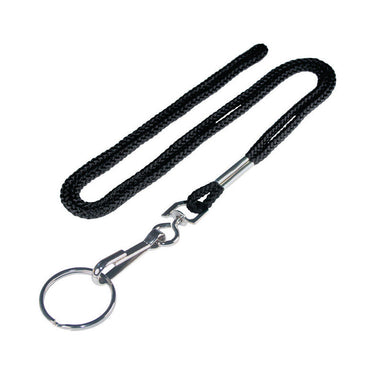 HILLMAN Polyester Black/Silver Sporting Accessories Lanyard
