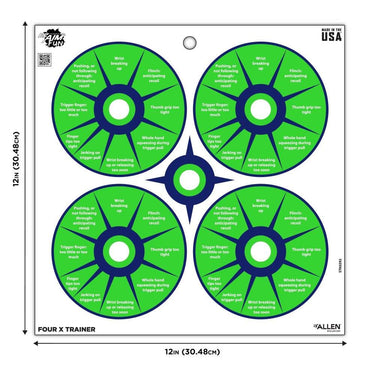 EZ Aim Fun Triggering More Fun Paper Shooting Targets, 12"W x 12"H, 9-Pack