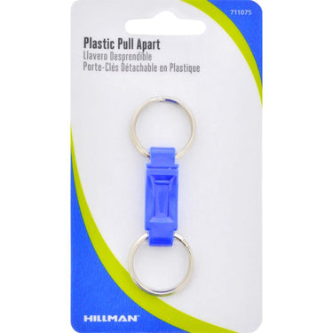 HILLMAN Metal/Plastic Assorted Valet Key Ring
