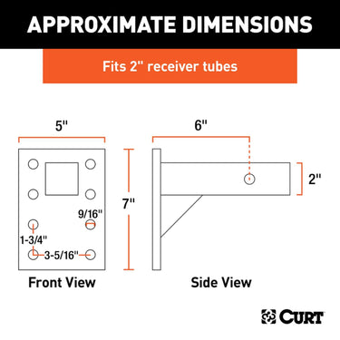 CURT 10000 lb. cap. Pintle Mounting Plate