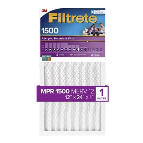 Filtrete 12 in. W X 24 in. H X 1 in. D 12 MERV Pleated Allergen Air Filter 1 pk