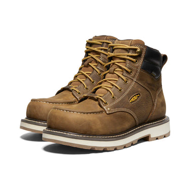 Keen Men's Cincinnati 6" Waterproof 90° Heel Boot (Carbon Toe) Belgian/Sandshell  15EE