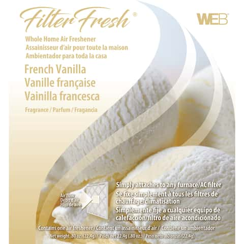 Load image into Gallery viewer, Web FilterFresh French Vanilla Scent Air Freshener 0.8 oz Gel
