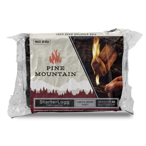 Pine Mountain Starter Logg Pine Sawdust Fire Starter 30 min 6 pk