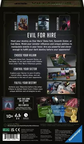 Strategy Game Star Wars Villainous: Scum and Villainy - Game for kids 10 years up