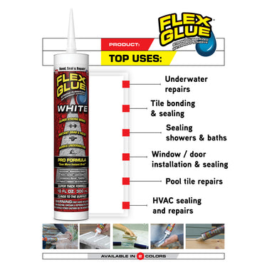 Flex Seal Family of Products Flex Glue Clear Rubberized Waterproof Adhesive 9 fl. oz.
