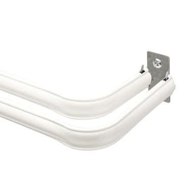 Kenney White Traditional/Transitional Curtain Rod 28 in. L X 48 in. L