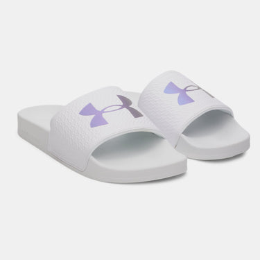 Under Armour ARMR Women's Slides (White/Iridescent) Size 9