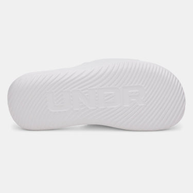 Under Armour Ignite Pro 8 Fixed Strap Women's Slides(White/Iridescent) Size 8