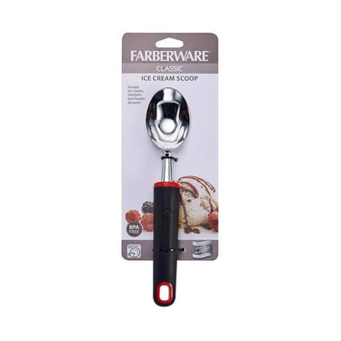 Farberware Black/Silver Plastic/Stainless Steel Ice Cream Scoop
