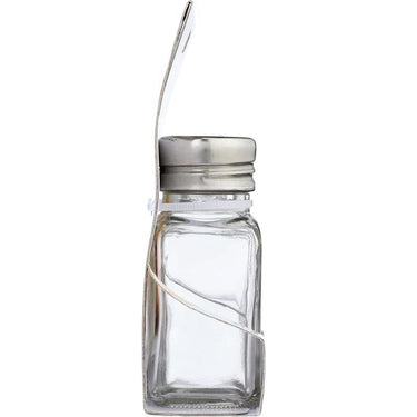Farberware Clear Glass/Stainless Steel Salt and Pepper Shakers