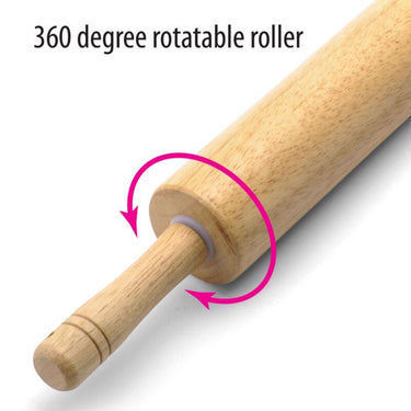 Farberware 17 in. L X 3 in. D Wood Bakers Rolling Pin Natural