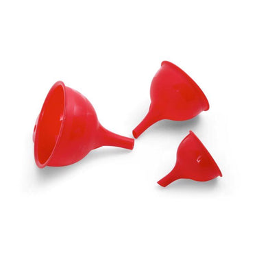 Farberware Red Plastic Funnel Set
