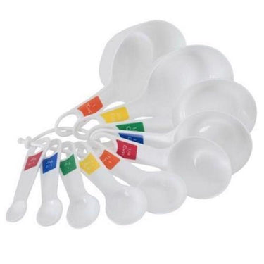 Farberware Plastic White Measuring Spoon and Cup Set